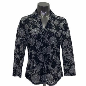 YANSI Fugel Flora Long Sleeve Button Down Shirt L